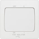 Evolve Polycarbonate Pearlescent White Fan Isolator Switch PCDCL15W - The Switch Depot