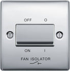 Nexus Metal Polished Chrome Fan Isolator Switch NPC15 - The Switch Depot