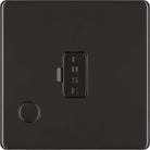 BG Screwless Black Nickel 13A Unswitched Spur with Flex Outlet FBN55 - The Switch Depot