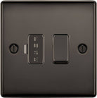 Nexus Metal Black Nickel 13A Switched Spur NBN50 - The Switch Depot