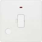 Evolve Polycarbonate Pearlescent White 13A Unswitched Spur with Neon and Flex Outlet PCDCL54W - The Switch Depot