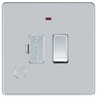BG Screwless Polished Chrome 13A Switched Spur with Neon & Flex Outlet FPC53 - The Switch Depot