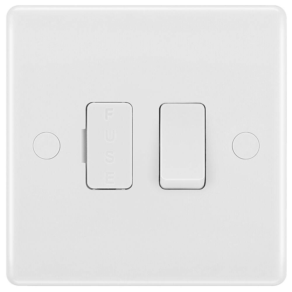 BG Moulded White PVC 13A Switched Spur with Flex Outlet 851 - The Switch Depot