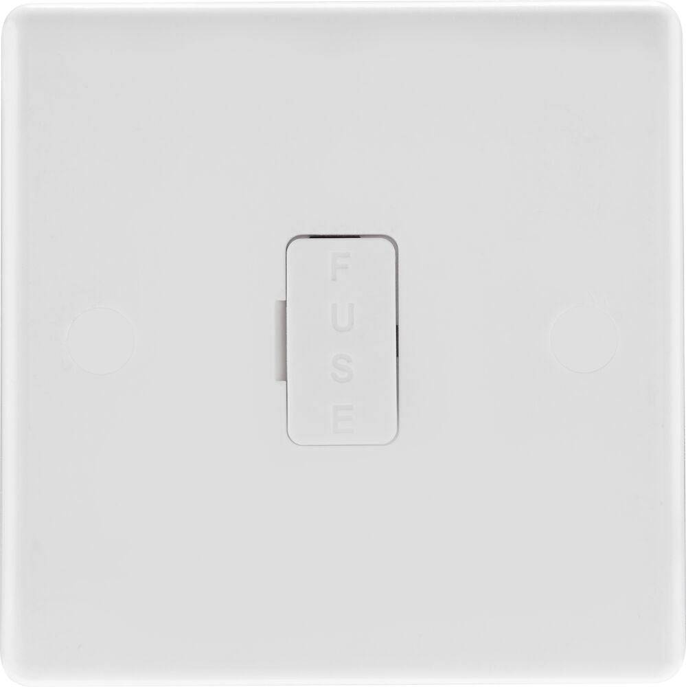 BG Moulded White PVC 13A Unswitched Spur 854 - The Switch Depot