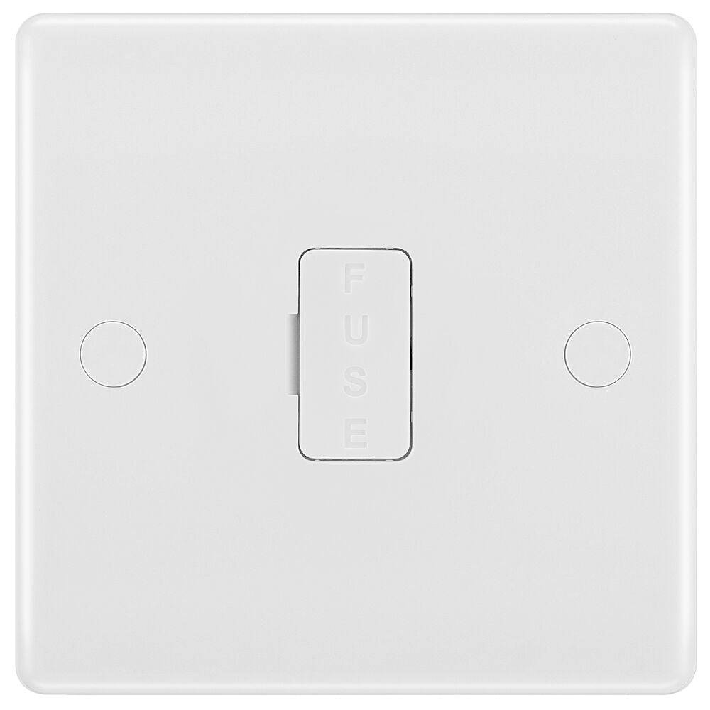 BG Moulded White PVC 13A Unswitched Spur with Flex Outlet 855 - The Switch Depot