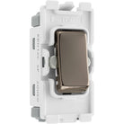 BG Black Nickel 20A 2 Way Single Pole Centre Off Grid Module RBN12C - The Switch Depot