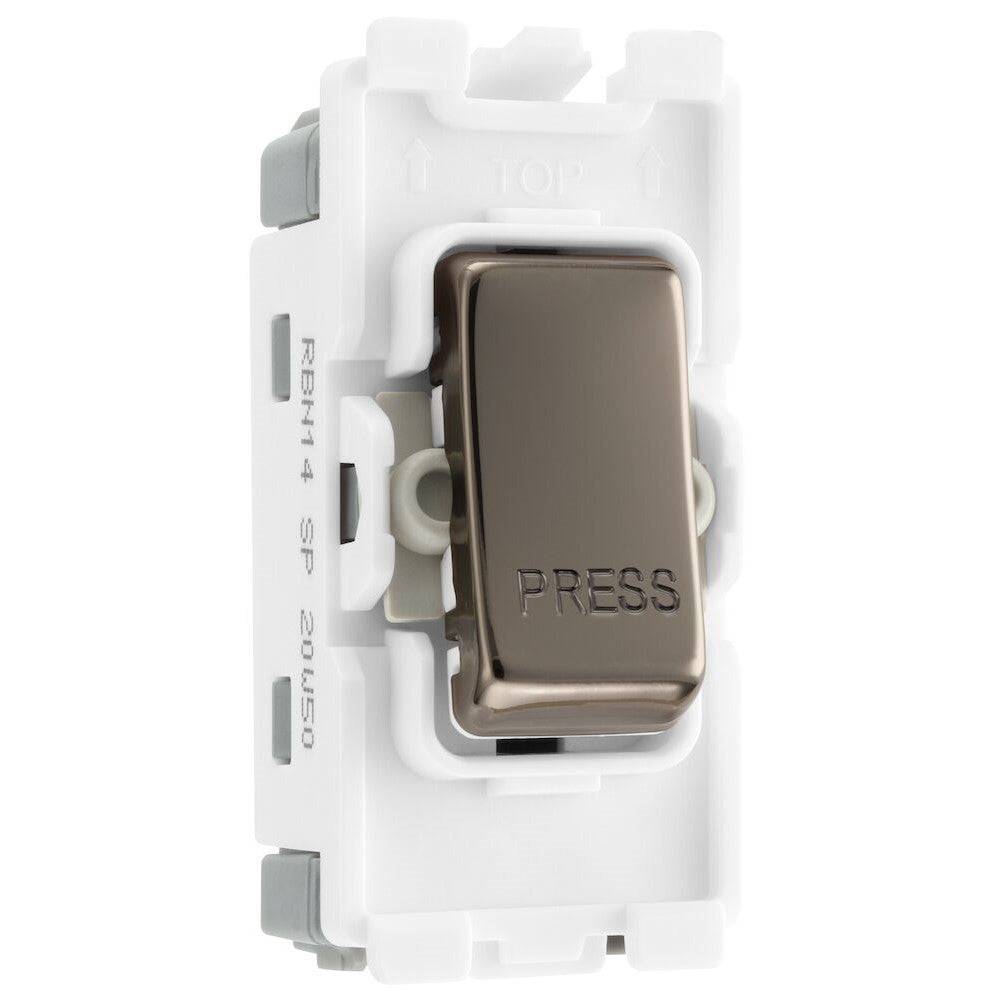 BG Black Nickel 20A Retractive Grid Module RBN14 - The Switch Depot