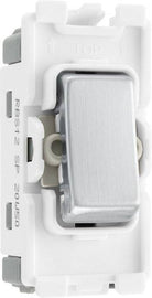 BG Brushed Steel 20A 2 Way Grid Module RBS12 - The Switch Depot