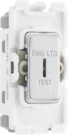 BG Brushed Steel 20A 2 Way Printed Key Grid Module RBS12EL - The Switch Depot