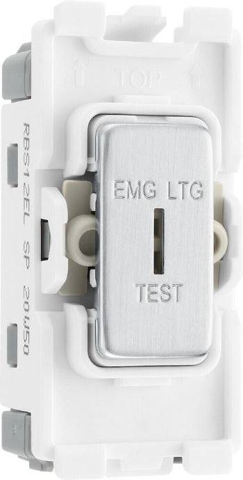 BG Brushed Steel 20A 2 Way Printed Key Grid Module RBS12EL - The Switch Depot