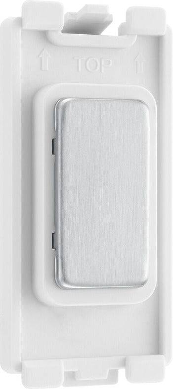 BG Brushed Steel Blank Grid Module RBSBLNK - The Switch Depot