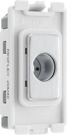 BG Brushed Steel Flex Outlet Grid Module RBSFLEX - The Switch Depot