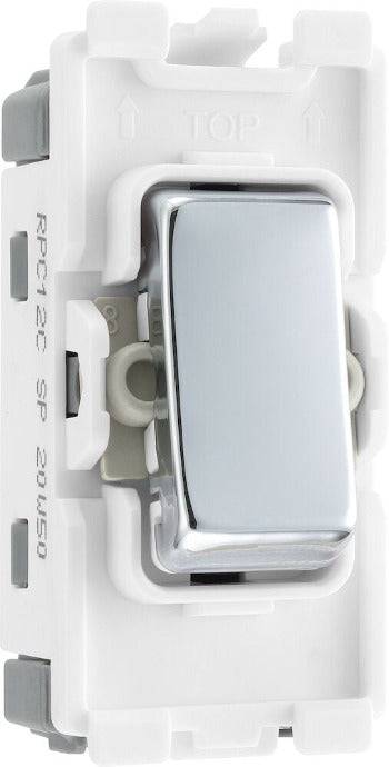 BG Polished Chrome 20A 2 Way Grid Module RPC12 - The Switch Depot