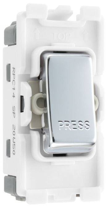 BG Polished Chrome 20A Retractive Grid Module RPC14 - The Switch Depot