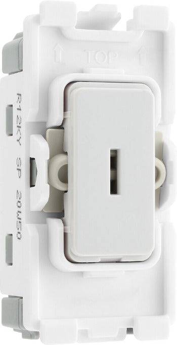 Pvc Corrector Module BG White Moulded PVC 20A 2 Way Key Grid Module R12KY | The Switch Depot