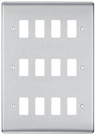 Nexus Metal Brushed Steel 12G Grid Plate RNBS12 - The Switch Depot