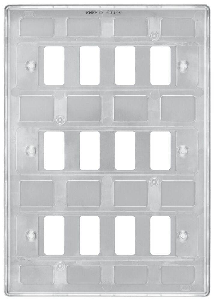 Nexus Metal Brushed Steel 12G Grid Plate RNBS12 - The Switch Depot