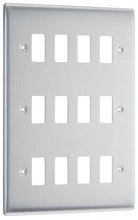 Nexus Metal Brushed Steel 12G Grid Plate RNBS12 - The Switch Depot