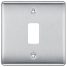 Nexus Metal Brushed Steel 1G Grid Plate RNBS1 - The Switch Depot