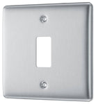 Nexus Metal Brushed Steel 1G Grid Plate RNBS1 - The Switch Depot