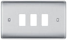 Nexus Metal Brushed Steel 3G Grid Plate RNBS3 - The Switch Depot