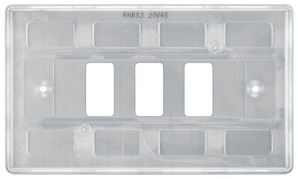 Nexus Metal Brushed Steel 3G Grid Plate RNBS3 - The Switch Depot
