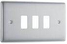 Nexus Metal Brushed Steel 3G Grid Plate RNBS3 - The Switch Depot