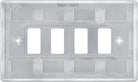 Nexus Metal Brushed Steel 4G Grid Plate RNBS4 - The Switch Depot