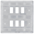 Nexus Metal Brushed Steel 6G Grid Plate RNBS6 - The Switch Depot