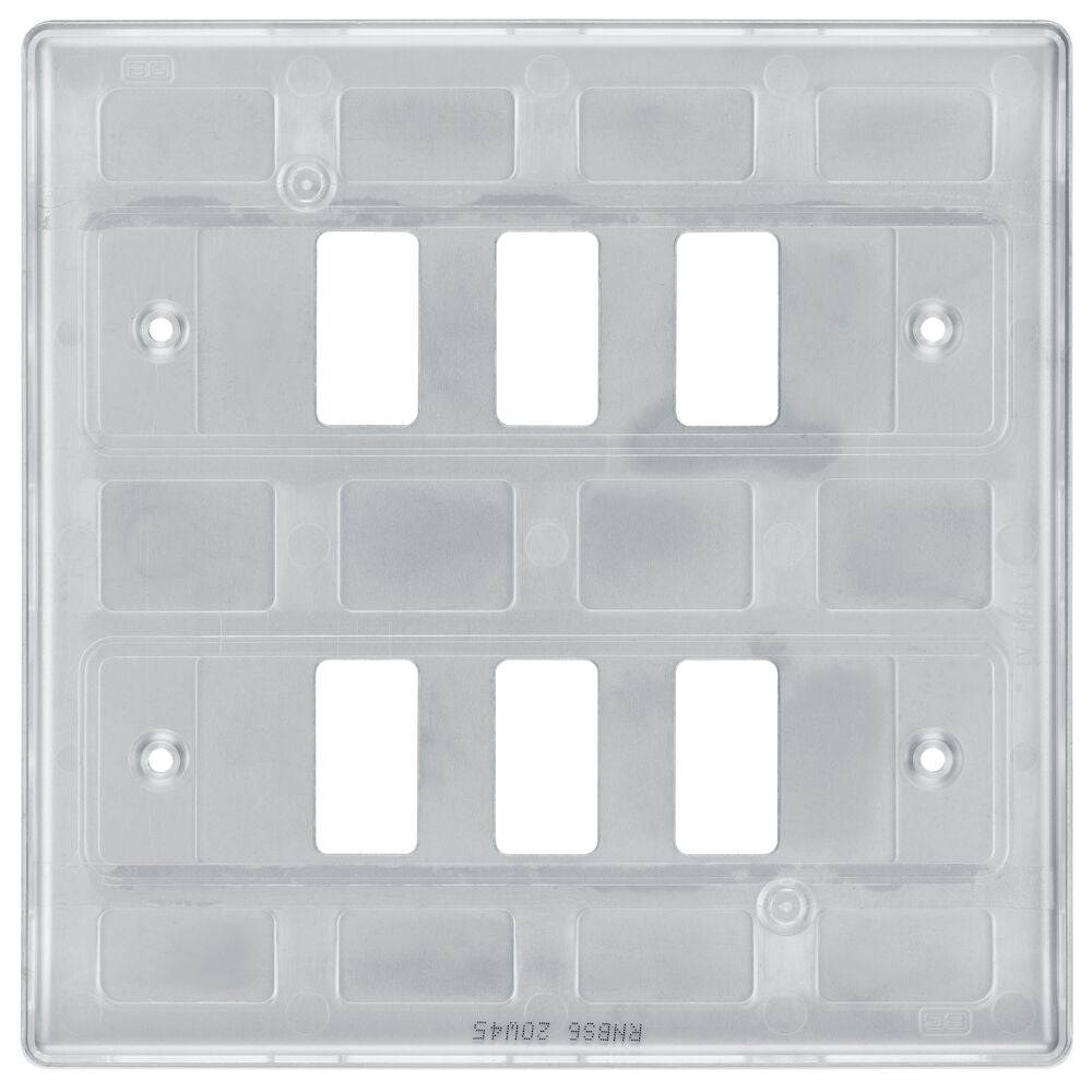Nexus Metal Brushed Steel 6G Grid Plate RNBS6 - The Switch Depot