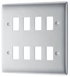 Nexus Metal Brushed Steel 8G Grid Plate RNBS8 - The Switch Depot