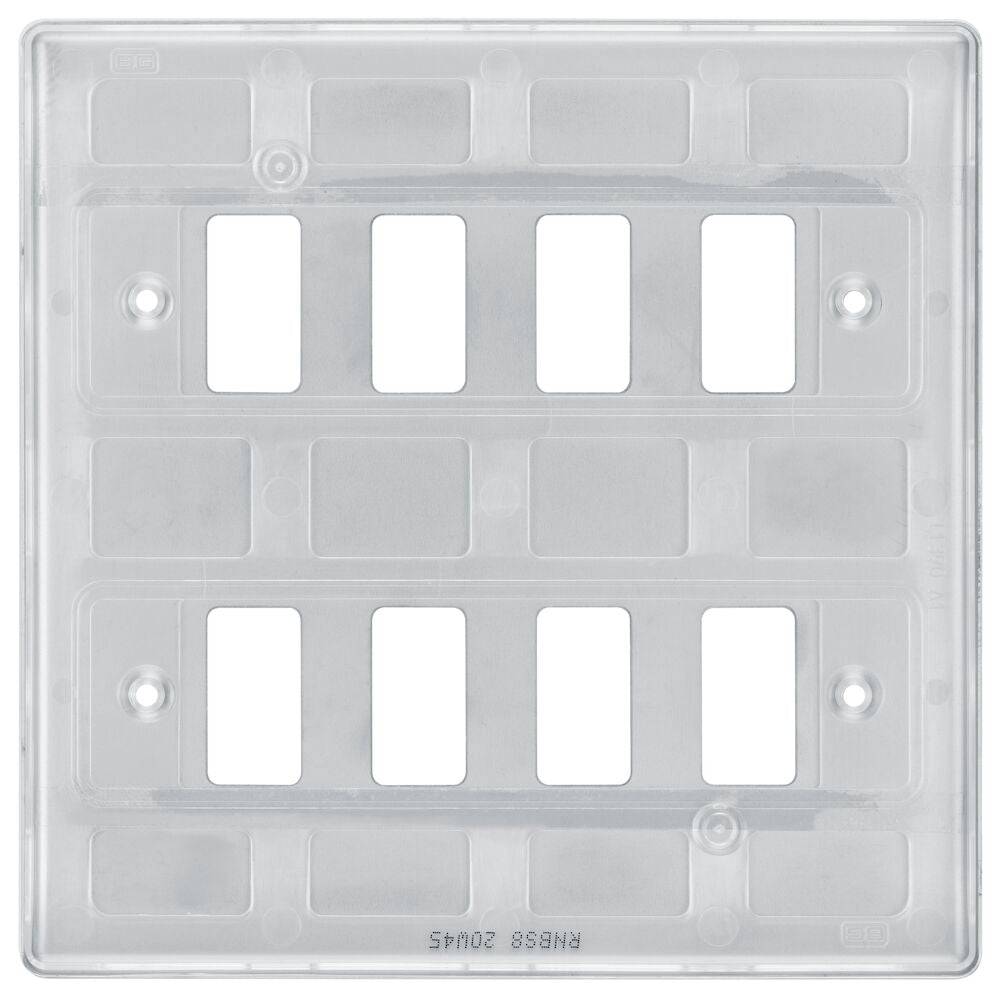 Nexus Metal Brushed Steel 8G Grid Plate RNBS8 - The Switch Depot