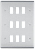Nexus Metal Brushed Steel 9G Grid Plate RNBS9 - The Switch Depot