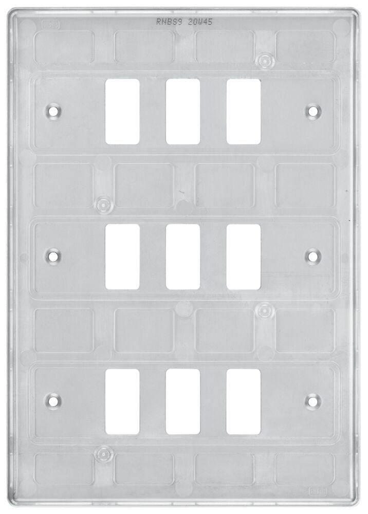 Nexus Metal Brushed Steel 9G Grid Plate RNBS9 - The Switch Depot