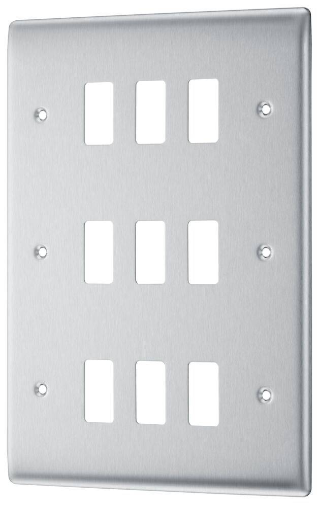 Nexus Metal Brushed Steel 9G Grid Plate RNBS9 - The Switch Depot