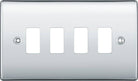 Nexus Metal Polished Chrome 4G Grid Plate RNPC4 - The Switch Depot