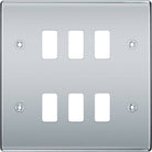 Nexus Metal Polished Chrome 6G Grid Plate RNPC6 - The Switch Depot