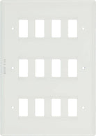 BG Moulded White PVC 12G Grid Plate R812 - The Switch Depot