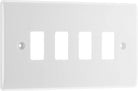 BG Moulded White PVC 4G Grid Plate R84 - The Switch Depot