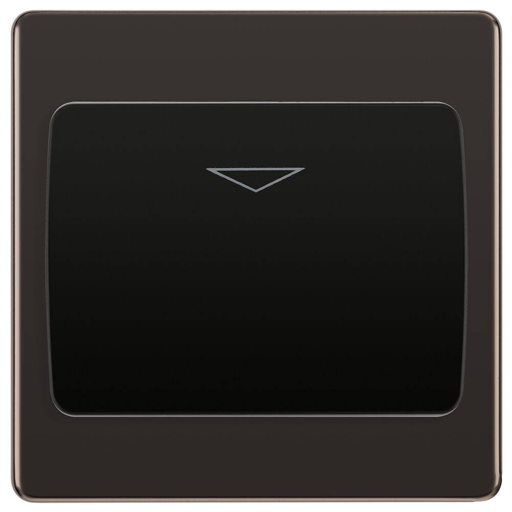 BG Screwless Black Nickel Hotel Key Card Switch FBNKYCSB - The Switch Depot
