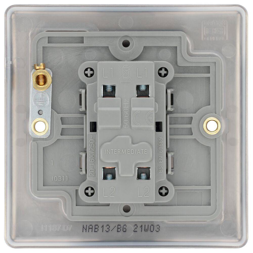 Nexus Metal Antique Brass Intermediate Light Switch NAB13 - The Switch Depot