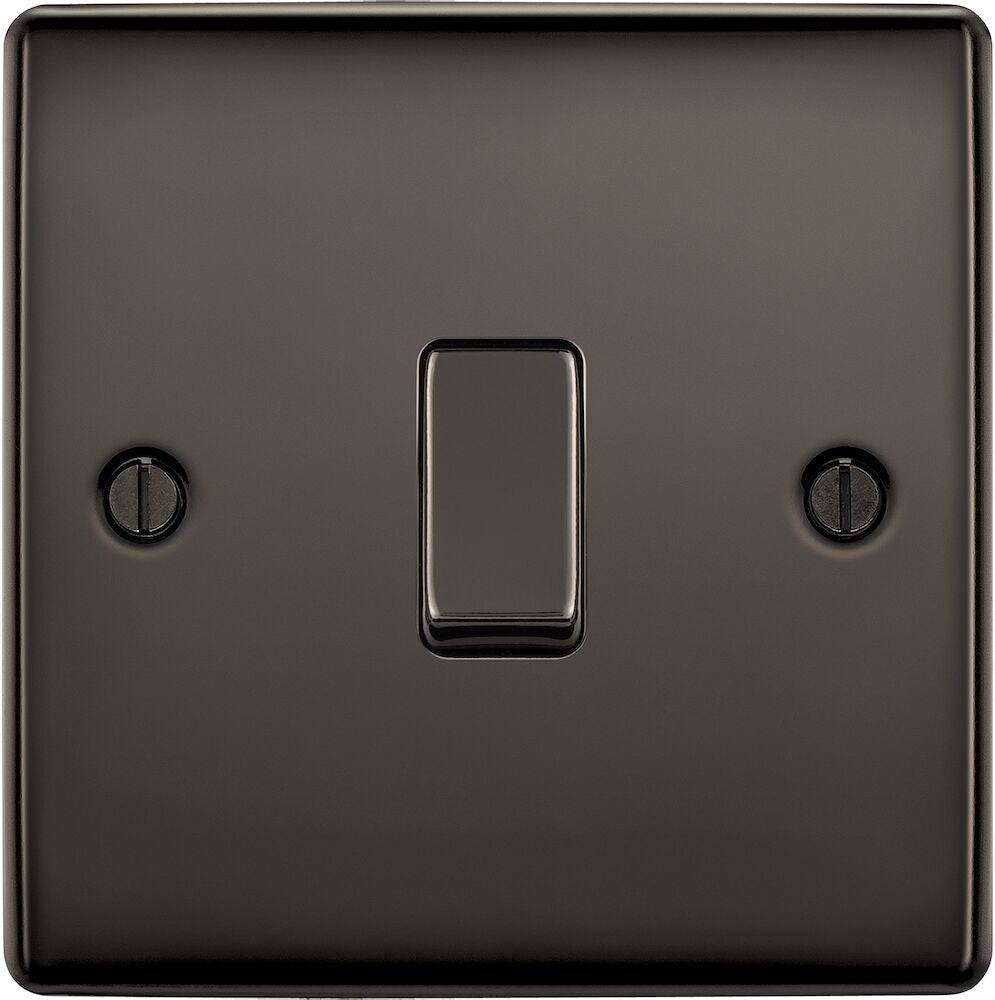 Nexus Metal Black Nickel Intermediate Light Switch NBN13 - The Switch Depot