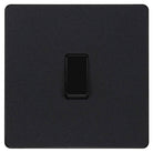 Evolve Polycarbonate Matt Black Intermediate Light Switch PCDMB13B - The Switch Depot