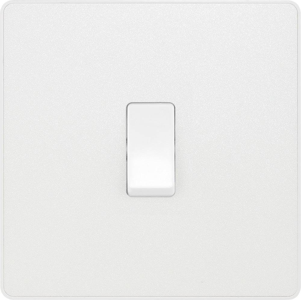 Evolve Polycarbonate Pearlescent White Intermediate Light Switch PCDCL13W - The Switch Depot