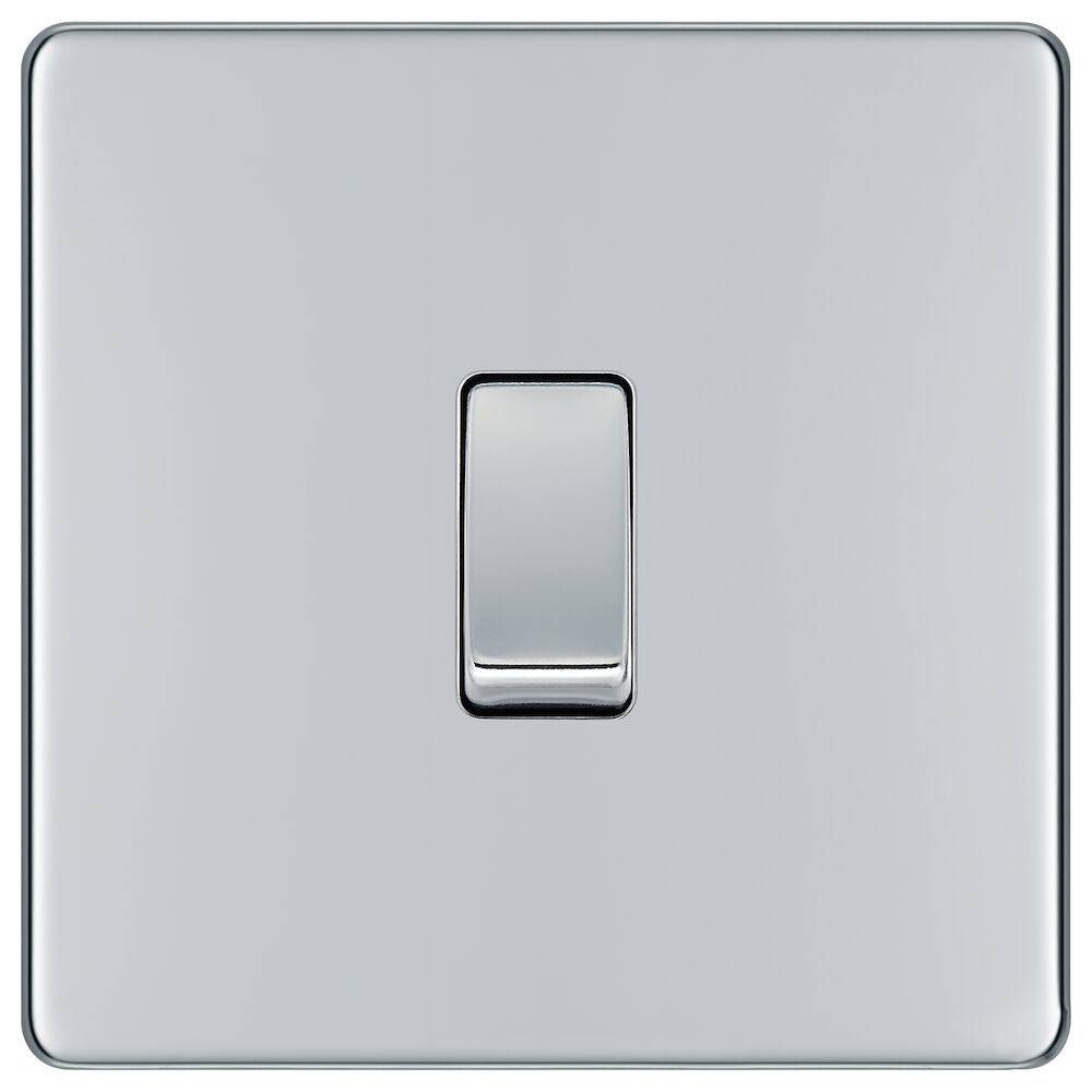 BG Screwless Polished Chrome Intermediate Light Switch FPC13 - The Switch Depot