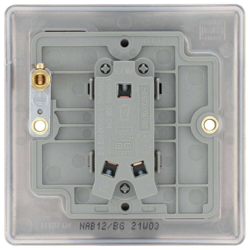 Nexus Metal Antique Brass 1G Light Switch NAB12 - The Switch Depot