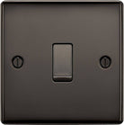 Nexus Metal Black Nickel 1G Light Switch NBN12 - The Switch Depot