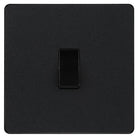 Evolve Polycarbonate Matt Black 1G Light Switch PCDMB12B - The Switch Depot