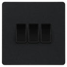 Evolve Polycarbonate Matt Black 3G Light Switch PCDMB43B - The Switch Depot