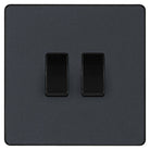 Evolve Polycarbonate Matt Grey 2G Light Switch PCDMG42B - The Switch Depot